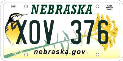 NE license plate XOV376