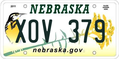 NE license plate XOV379