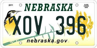 NE license plate XOV396