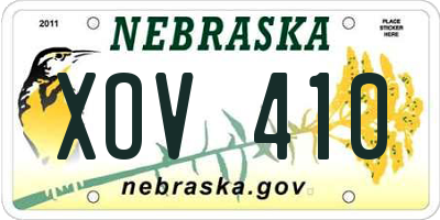 NE license plate XOV410