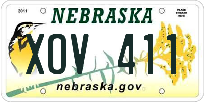 NE license plate XOV411