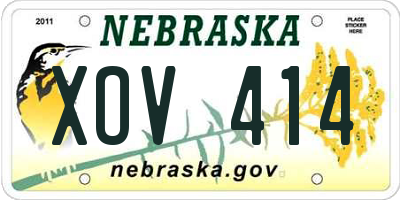 NE license plate XOV414