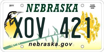 NE license plate XOV421