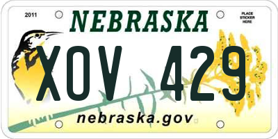 NE license plate XOV429