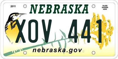 NE license plate XOV441