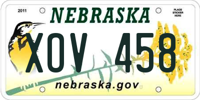NE license plate XOV458