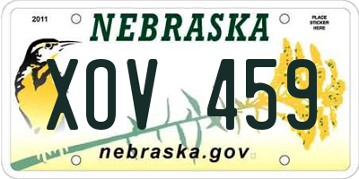 NE license plate XOV459
