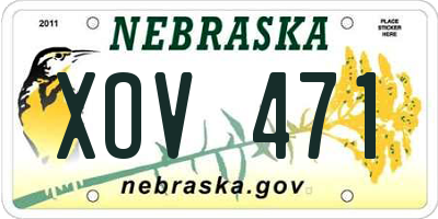 NE license plate XOV471