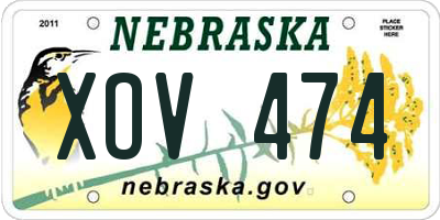 NE license plate XOV474