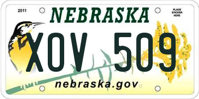 NE license plate XOV509