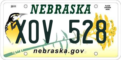 NE license plate XOV528