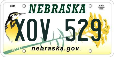 NE license plate XOV529