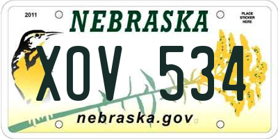 NE license plate XOV534