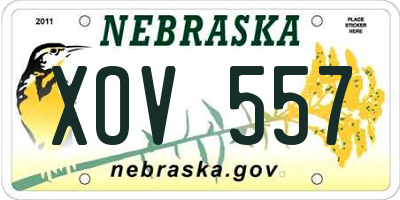 NE license plate XOV557