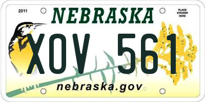 NE license plate XOV561