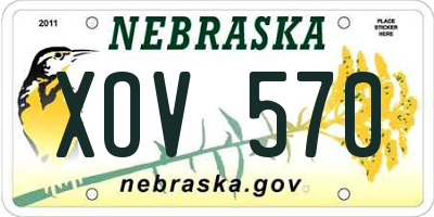 NE license plate XOV570