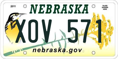 NE license plate XOV571