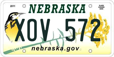 NE license plate XOV572