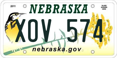 NE license plate XOV574