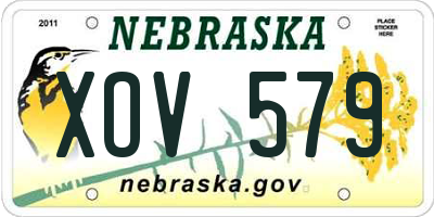 NE license plate XOV579