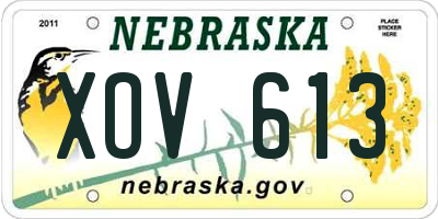 NE license plate XOV613