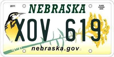 NE license plate XOV619