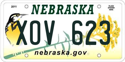 NE license plate XOV623