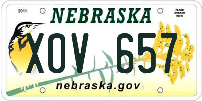 NE license plate XOV657