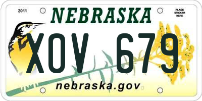 NE license plate XOV679