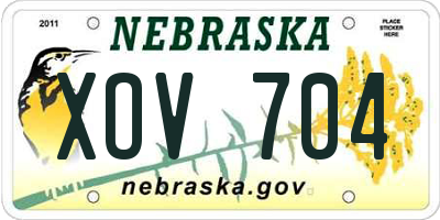 NE license plate XOV704