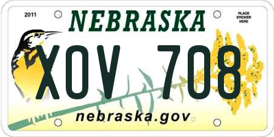 NE license plate XOV708