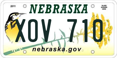 NE license plate XOV710