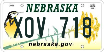 NE license plate XOV718