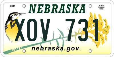 NE license plate XOV731