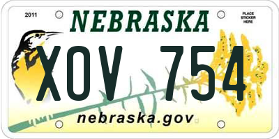 NE license plate XOV754