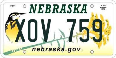 NE license plate XOV759