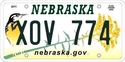 NE license plate XOV774
