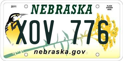 NE license plate XOV776