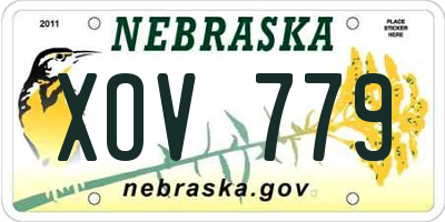 NE license plate XOV779