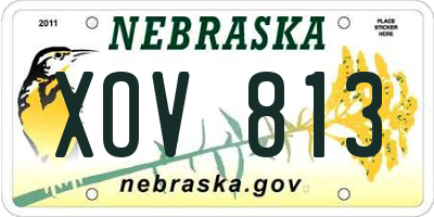 NE license plate XOV813