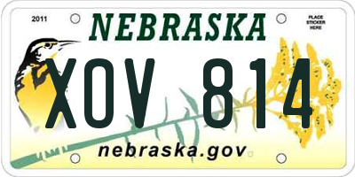 NE license plate XOV814