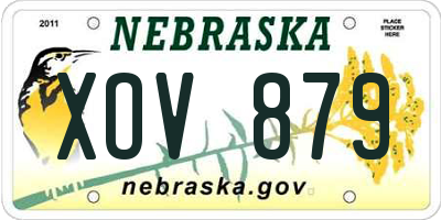 NE license plate XOV879
