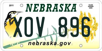 NE license plate XOV896