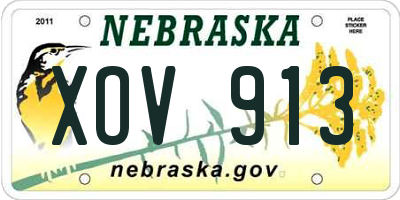 NE license plate XOV913
