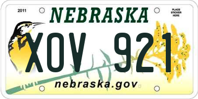 NE license plate XOV921