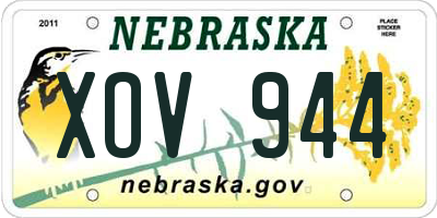 NE license plate XOV944