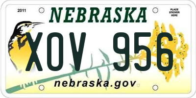 NE license plate XOV956