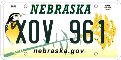 NE license plate XOV961