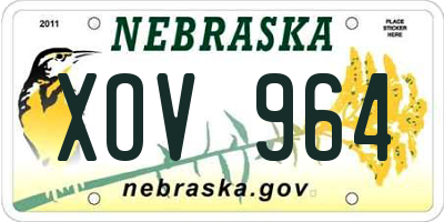 NE license plate XOV964
