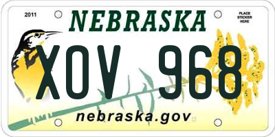 NE license plate XOV968